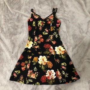 Black floral dress